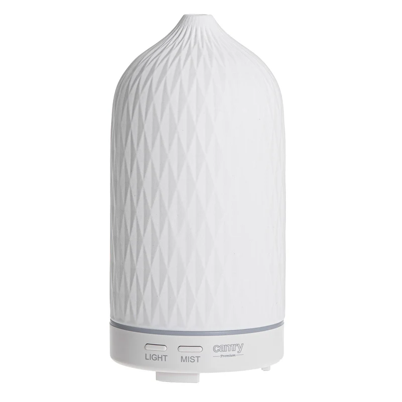Camry CR 7970 Ultraschall-Aromadiffusor 3in1, 3 Funktionen: Aromatherapie, Schonende Befeuchtung, Stimmungslampen,Ultraschallfrequenz: 2,4MHz, Fassungsvermögen: 100ml, Befeuchtungsleistung: 20-30ml/h