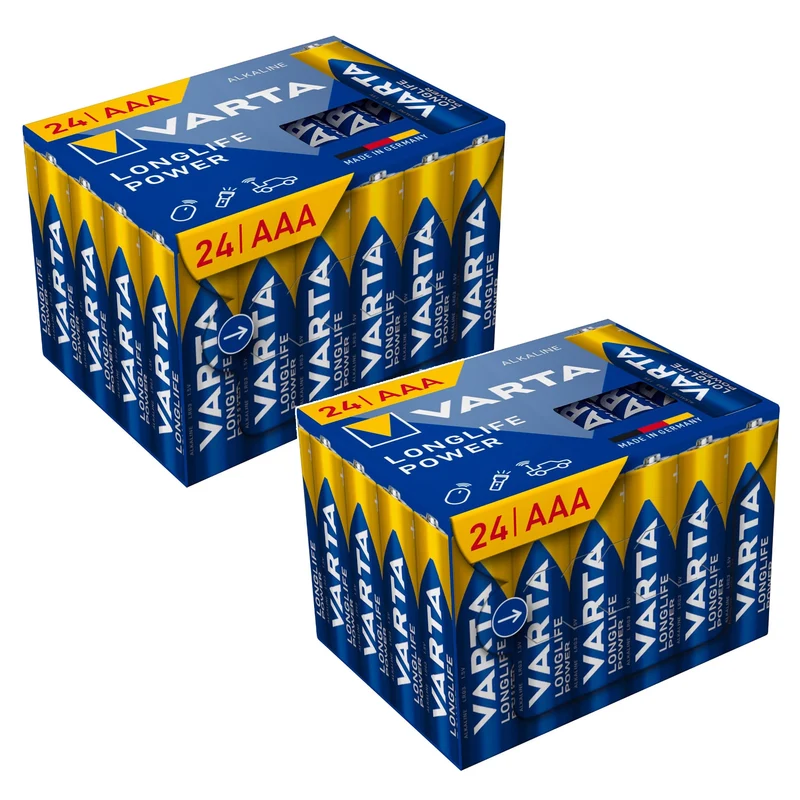 VARTA Longlife Power, 48 Alkalibatterien AAA, LR03, 1,5V