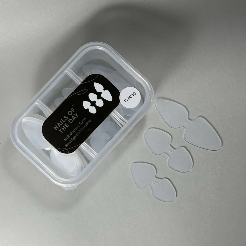 NAILSOFTHEDAY Nail Silicone Double mold, 2 in 1 (Type 10)