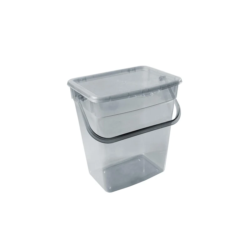 Waschpulver Aufbewahrungsbox mit Deckel Futterbehalter Behälter 6L Grau