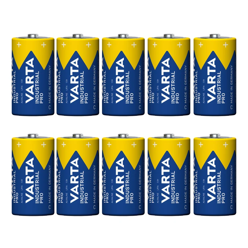 10x Alkali-Batterie R-14 LR14 C 1,5 V Varta Industrial Pro