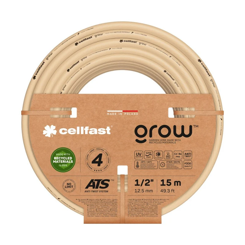 CELLFAST GROW 13-500 1/2" 15m 4-lagiger Gartenschlauch