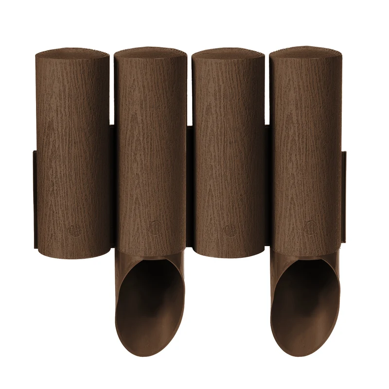 Cellfast-Gartenzaun, Holzoptik, frostbeständig, Länge 2,3 m, Farbe: Braun, 34-041