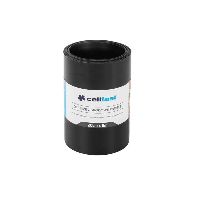 Gerade Gartenkante 20cm x 9m Cellfast schwarz