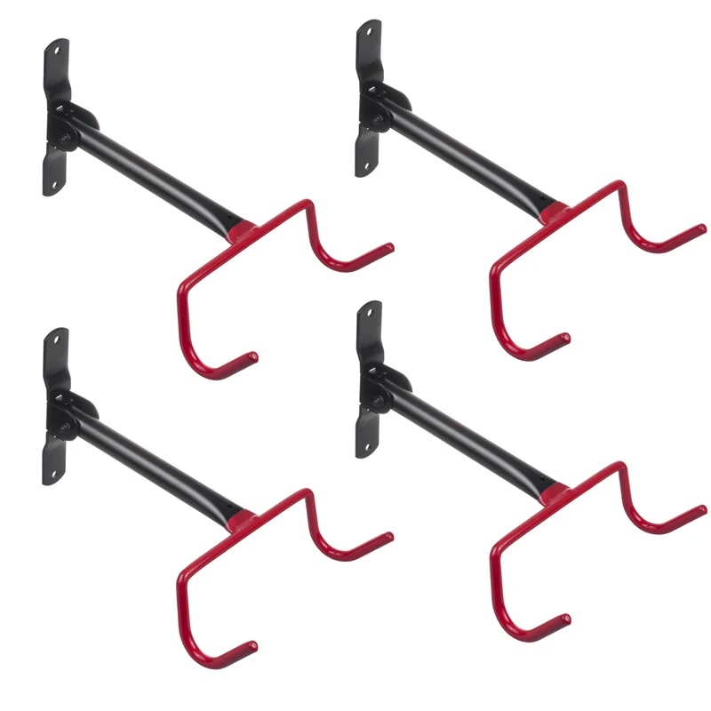 Maclean Fahrradhalterung / Wandhalterung, horizontal, Stahl, max. Belastbarkeit 30 kg, MC-430, 4 Stück