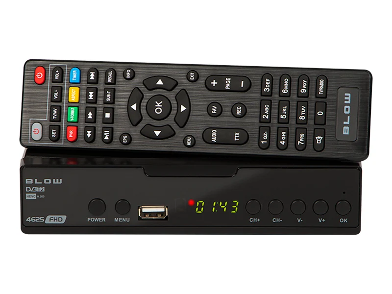 DVB-T/T2 4625FHD H.265 Blow Tuner ideal für den Empfang von DVB T2 Signalen