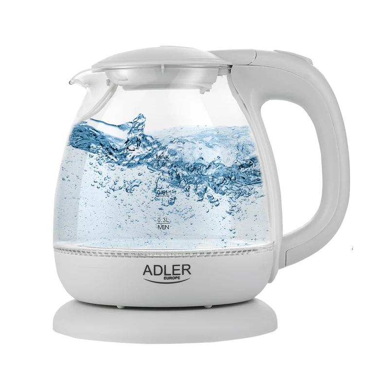 Elektrische LED beleuchteter Wasserkocher 1.0L Adler AD 1283G