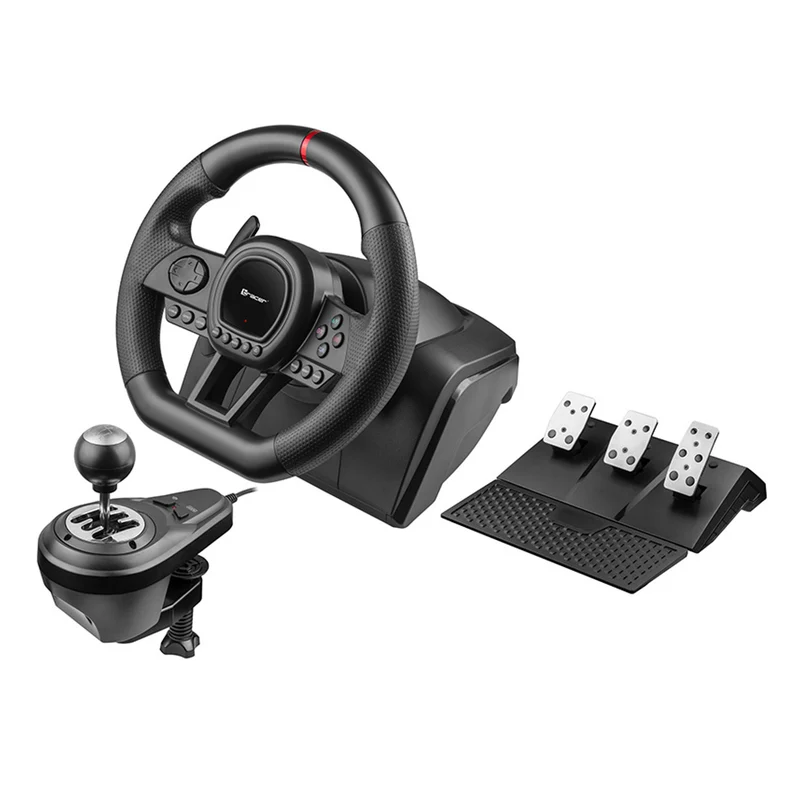 Tracer Lenkrad, Gaming Rennlenkrad mit Pedalen und Schalthebel für PC PS3 PS4 Xbox One Xbox360 Switch, Simracer