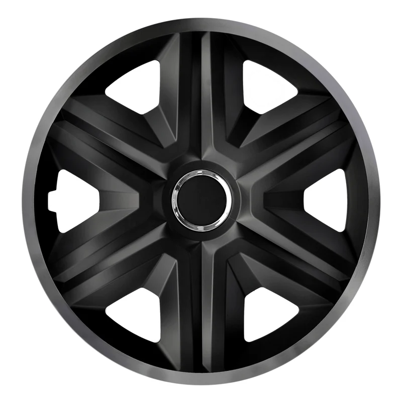 Universal Radkappen Radzierblenden Radblenden Auto KFZ 4 Stück Schwarz/Graphit 14"