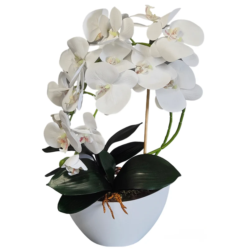 Künstliche Orchidee im Topf Kunstblumen Kunstpflanzen 50 cm