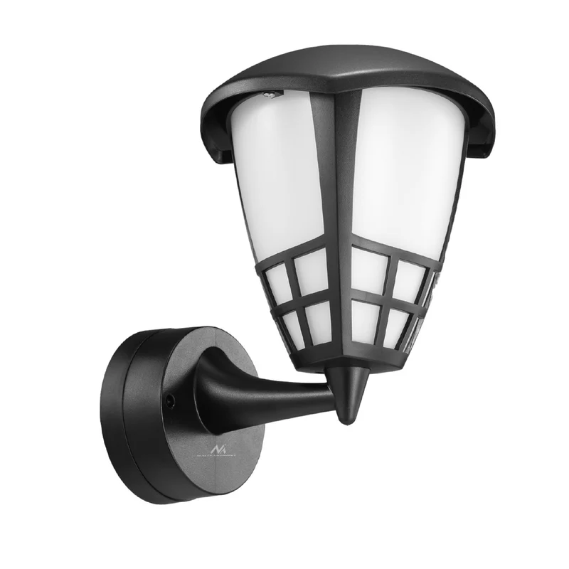 Wandleuchte 1xE27 Maclean, max. Belastung 60W, IP65, schwarz, MCE519 B + LED-Glühbirne E27, 8W 230V Maclean Energy MCE268 WW warmweiß 3000K 1055lm Retro-Deko-Edison