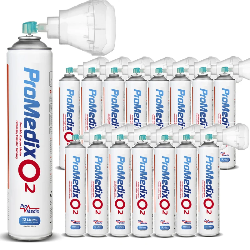 Tragbares 99,4% Sauerstoff-Inhalationsgerät Promedix 12L, PR-994, 16 Stück