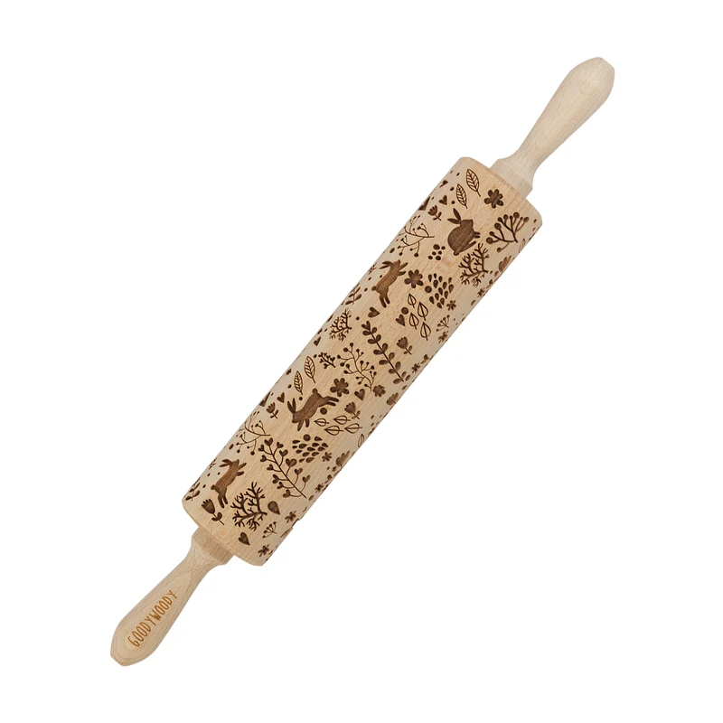 Goody Woody Tortenheber mit Gravur, 46 cm, Buchenholz, Hasenmotiv
