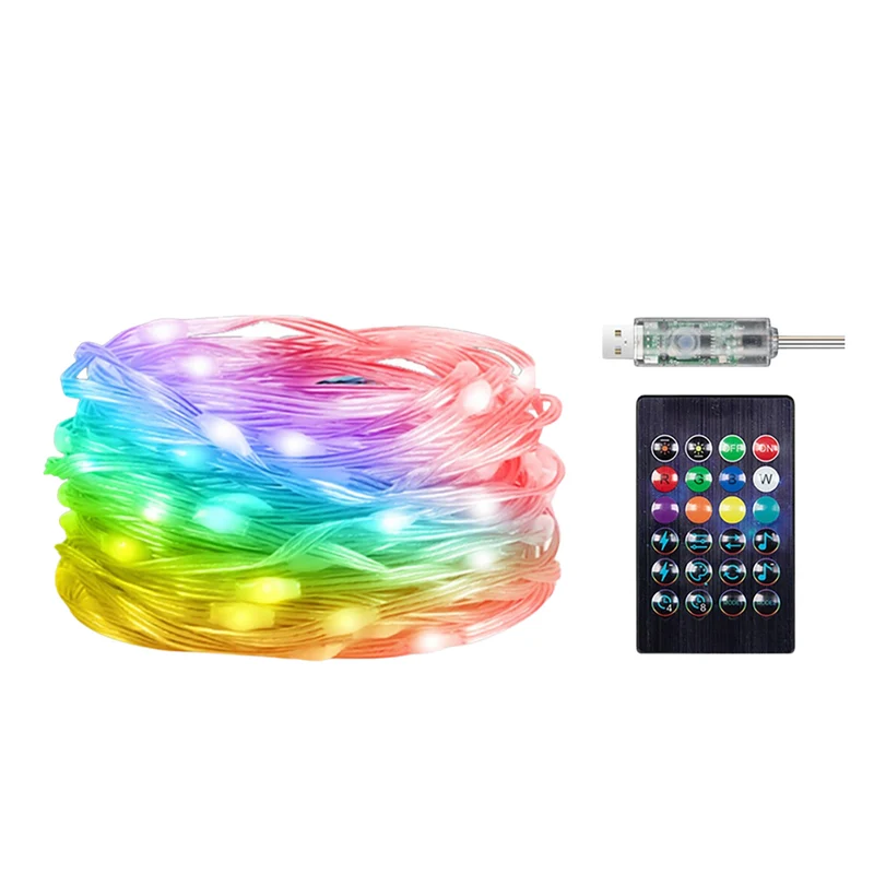 Rabalux Außenbeleuchtung, RGB LED String, IP44, Wi-Fi, Bluetooth, Biri