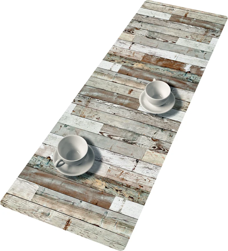 Tischläufer Tischband Tischdecke aus Filz mit Muster Tisch-Deko Pflegeleicht 95 x 33 cm Ventige White
