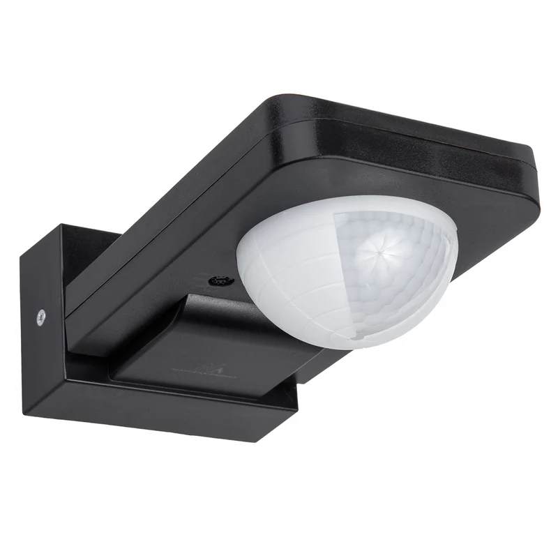 Maclean MCE243 B Infrarot-Bewegungssensor mit Dämmerungssensor 360° Grad Erfassungsbereich bis 20m Sensor IP65 max 2000W (Schwarz)
