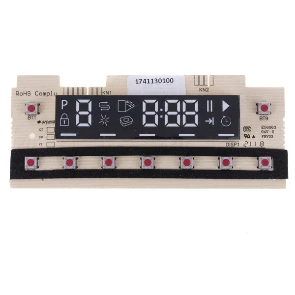 Displaymodul für Geschirrspüler Beko DFN26420X 1741130100