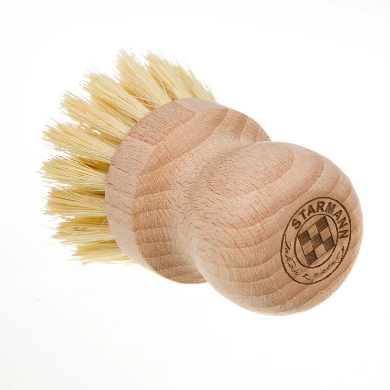Topfbürste Küchenbürste Holzspülbürste Scheuerbürste Buchenholz + Tampico (Agave) Holzbürste Geschirrbürste