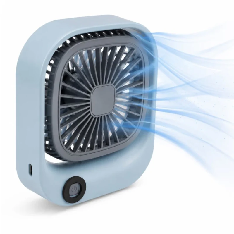 SILVERGEAR Tragbarer Mini-Tischventilator mit kompaktem Design, Schwarz
