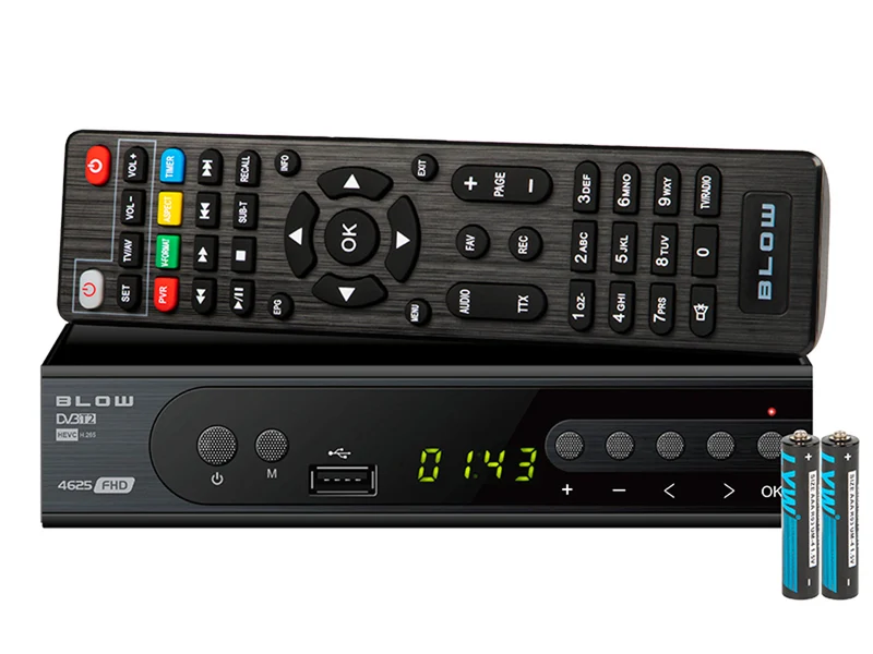 Digitaler Terrestrischer TV-Decoder Reciever DVB-T2 mit Fernbedienung EPG HDMI USB