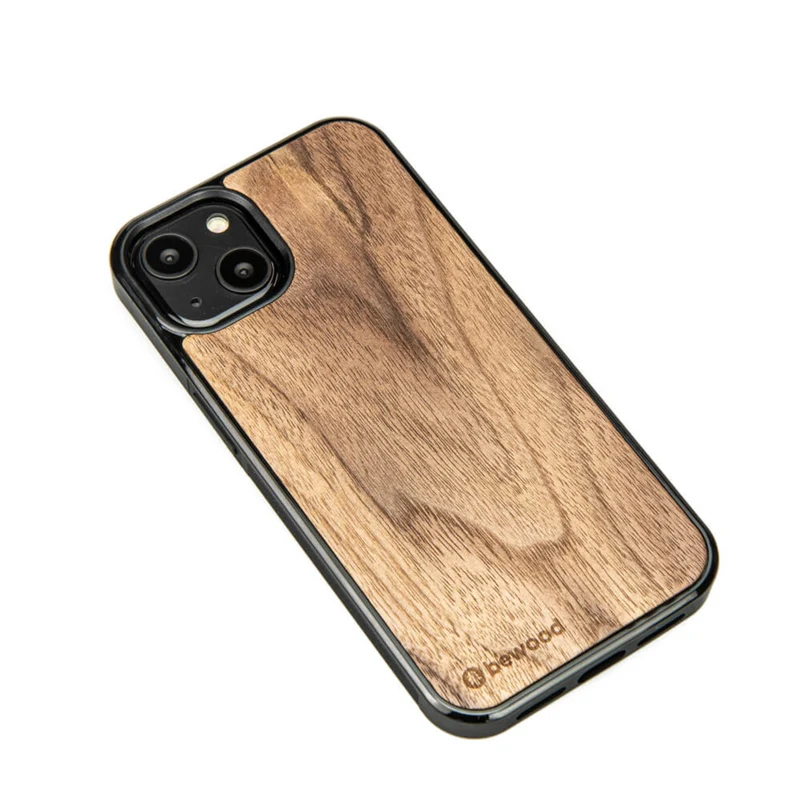 HOLZETUI IPHONE 13 AMERIKANISCHER NUSSBAUM HOHE QUALITÄT