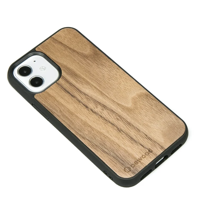 HOLZETUI IPHONE 12 MINI AMERIKANISCHER WALNUSSBAUM HOHE QUALITÄT