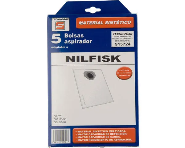 SACO STAUBSAUGERBEUTEL KUNSTSTOFF NILFISK 5 STÜCK