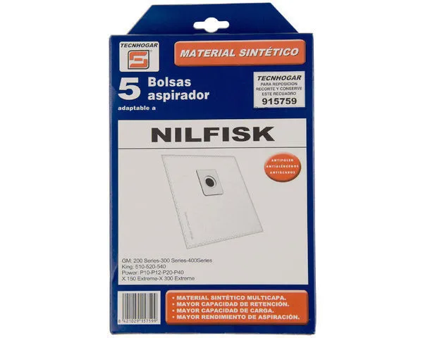 SACO STAUBSAUGERBEUTEL KUNSTSTOFF NILFISK 5 STÜCK