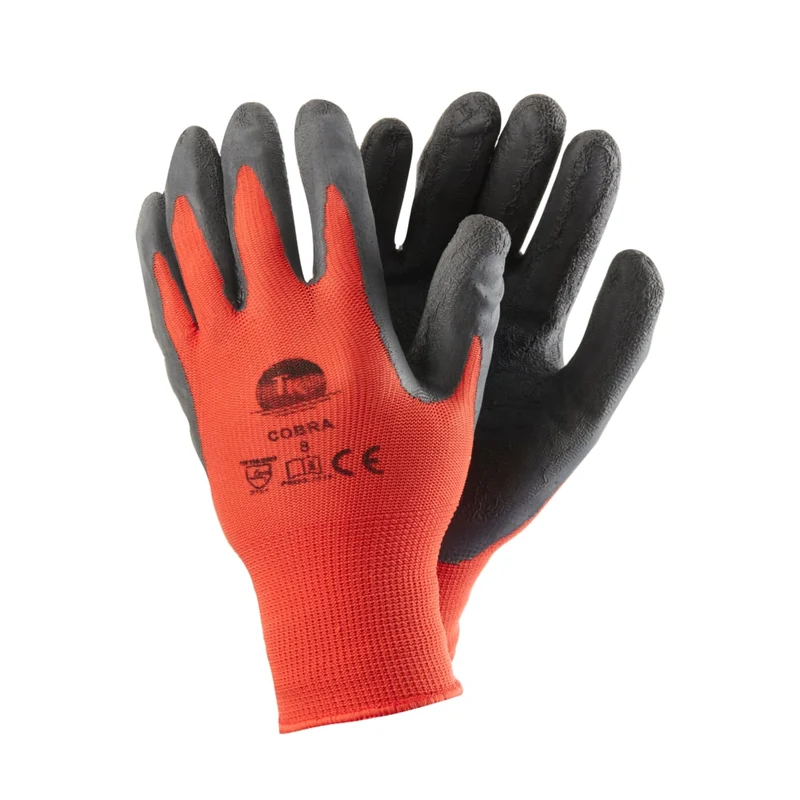 Cobra Arbeitshandschuhe Mechanikerhandschuh Gartenhandschuhe Latexhandschuhe Garten Arbeits Latex Handschuhe Schutzhandschuhe Größe 6 (1 Paar)