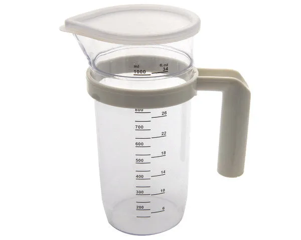 Messbecher aus Kunststoff mit Deckel 1,2 l