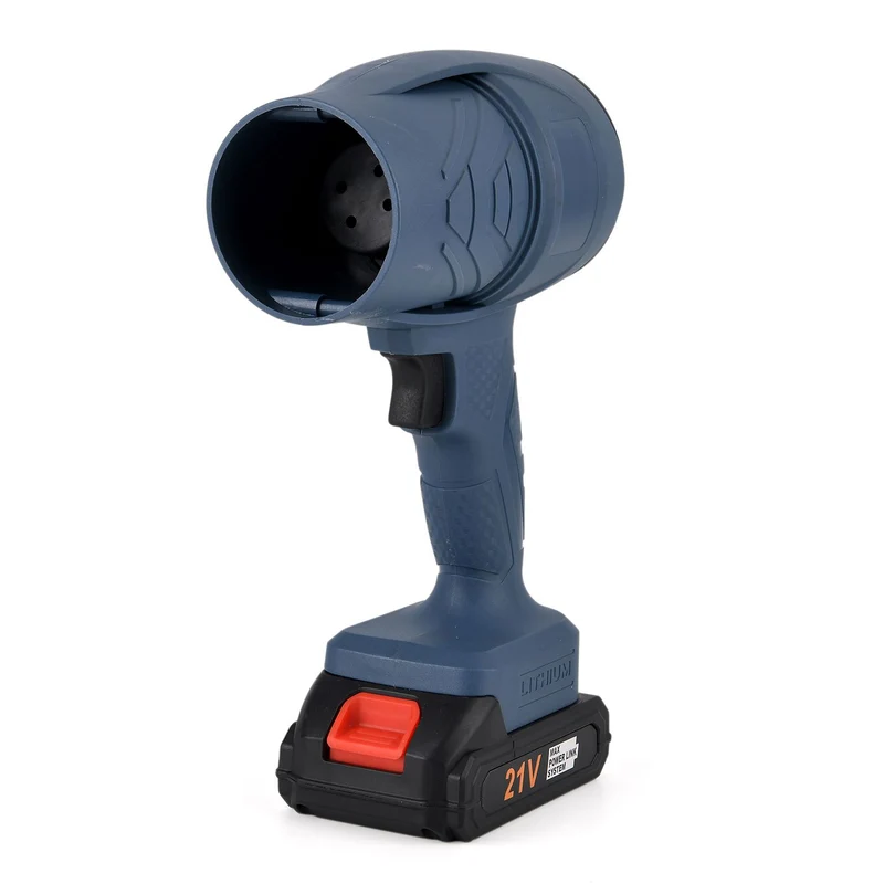 Leistungsstarker Akku Laubbläser 21 V 300 W 38000 Pa mit Lithium Akku, Schwarz