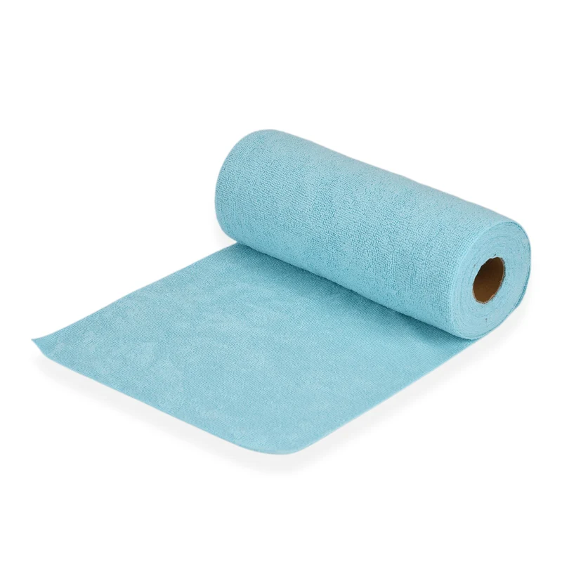 Wiederverwendbare Abreiß-Mikrofaser-Handtuchrolle - 30x30cm, 30 Tücher/Rolle, 180gsm, Rosa