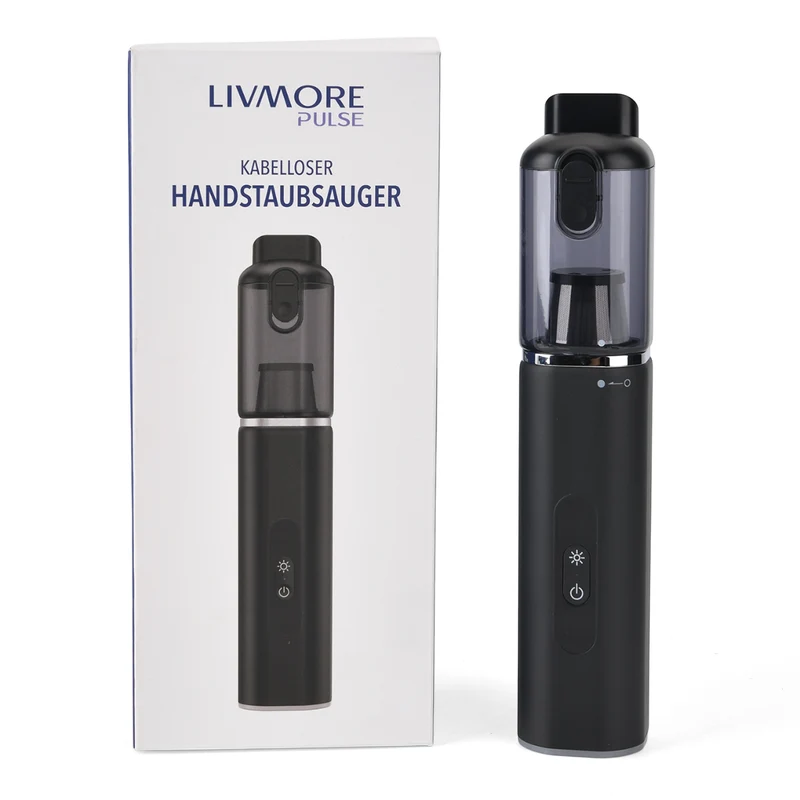 LIVMORE Akku Handstaubsauger, 2 Saugstufen, für Auto, Schwarz
