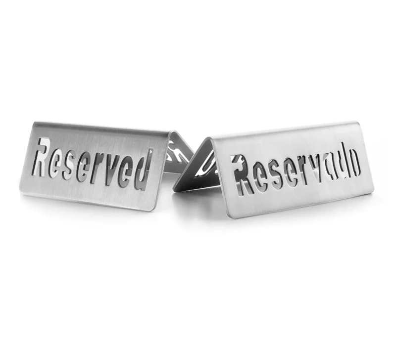 LACOR Reserviert-Schild Edelstahl 61098