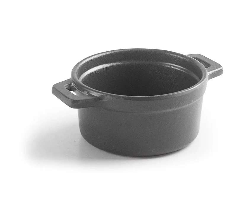 LACOR Mini-Melamin-Kasserolle Cocotte Grau 63398