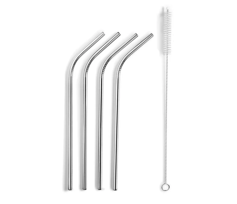 LACOR Set 4 Trinkhalme + Edelstahlbürste 63131