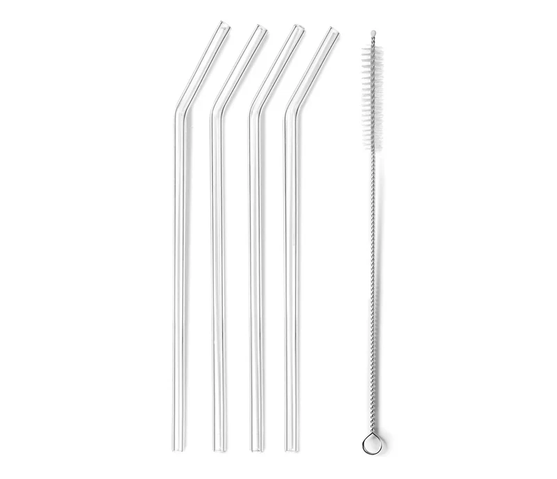 LACOR Set 4 Trinkhalme + Bürste Glas 63133