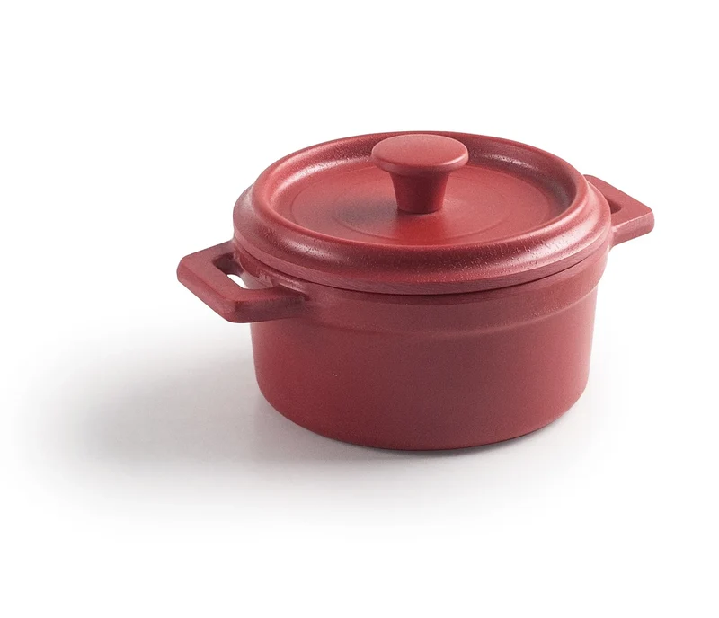 LACOR Mini-Kasserolle mit Melamin-Deckel, Rot 63396
