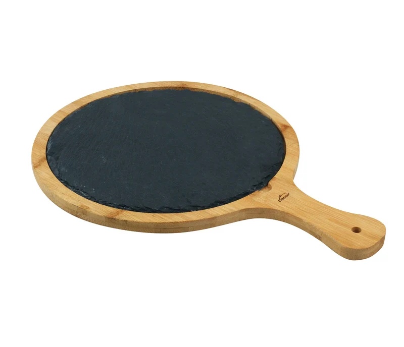 LACOR runde Schiefer- & Bambusplatte 61047