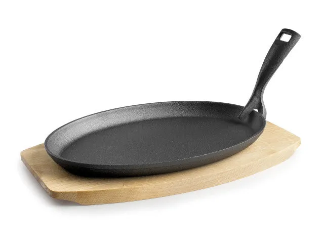 LACOR ovale Servierplatte mit Griff Magma 25867
