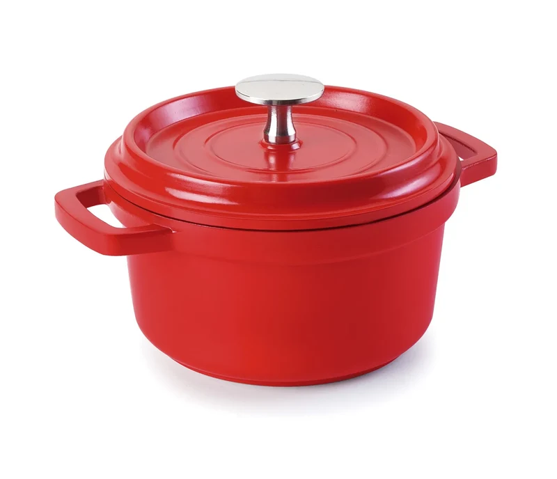 LACOR Kasserolle mit rotem Deckel Mini Cocotte 25909