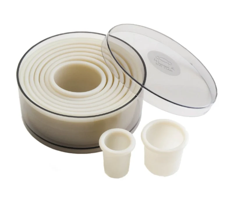 LACOR Set 9 runde Ausstechformen Weiß 68091