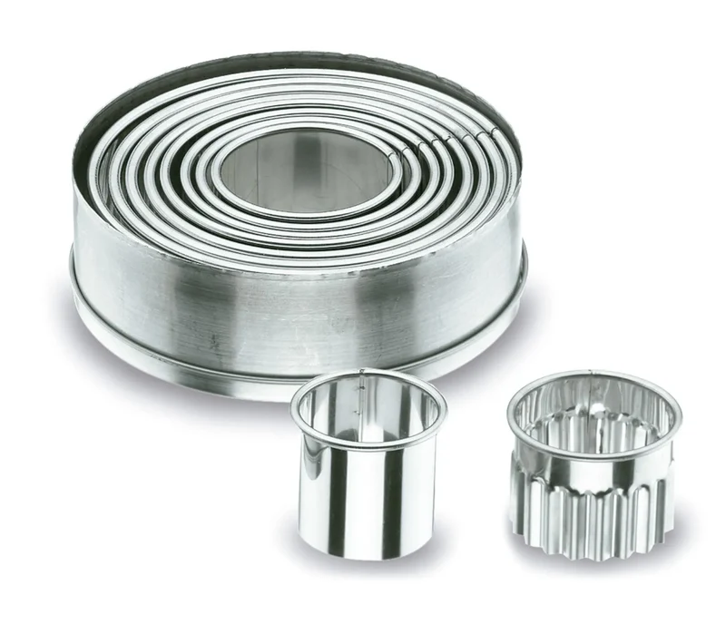 LACOR Set 9 runde Ausstechformen Edelstahl 68069
