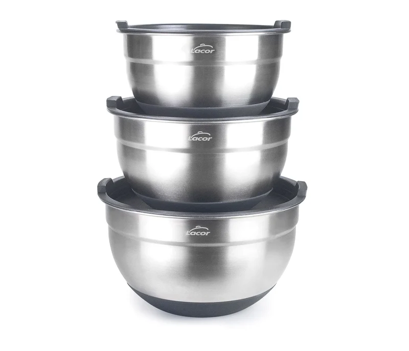 LACOR Set mit 3 Edelstahlschüsseln 60050