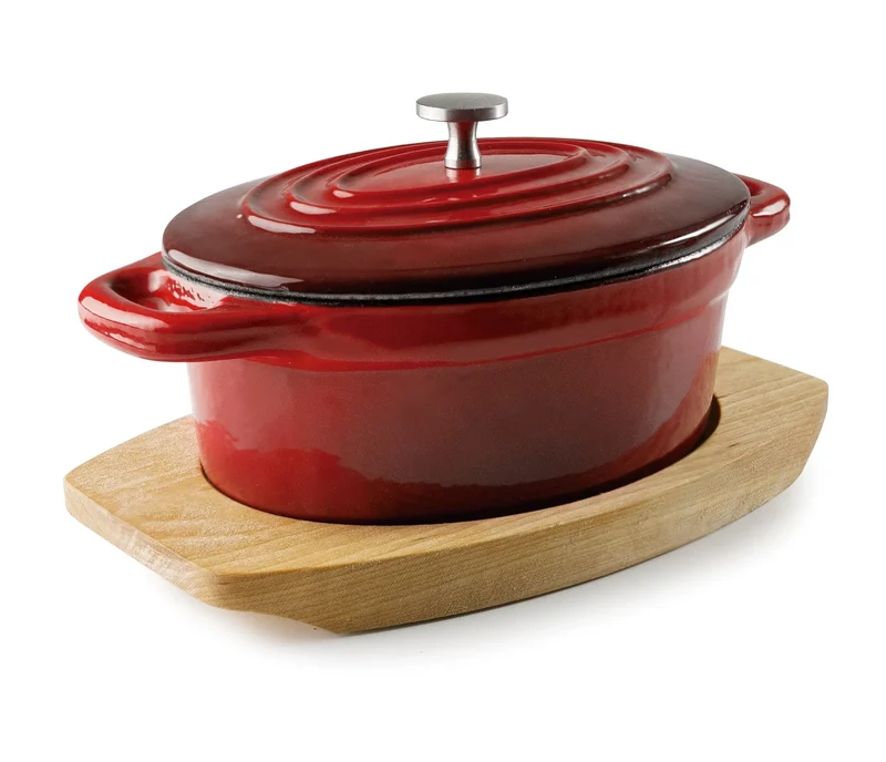 LACOR Mini-Ovaltopf mit Deckel Magma rot 25857