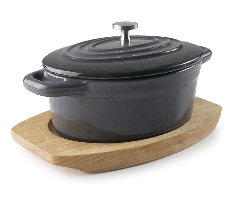 LACOR Mini-ovale Kasserolle mit Deckel Magma Grau 25847