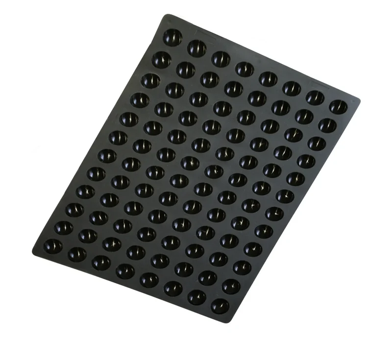 LACOR Mini-Halbkugelform 96 Vertiefungen Schwarz 66762