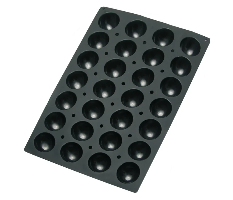 LACOR Halbkugelform 28 Mulden Schwarz 66761