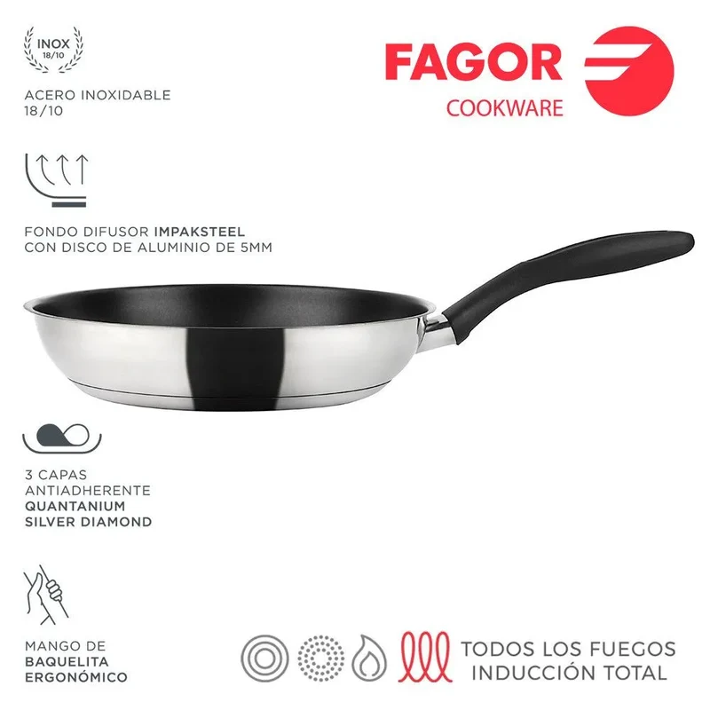 FAGOR Pfanne INOXTHERM Ø28