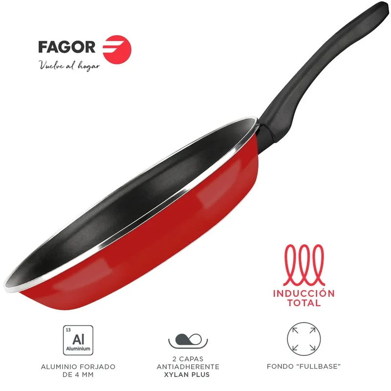 FAGOR Pfanne OPTIMAX Ø26 mattrot